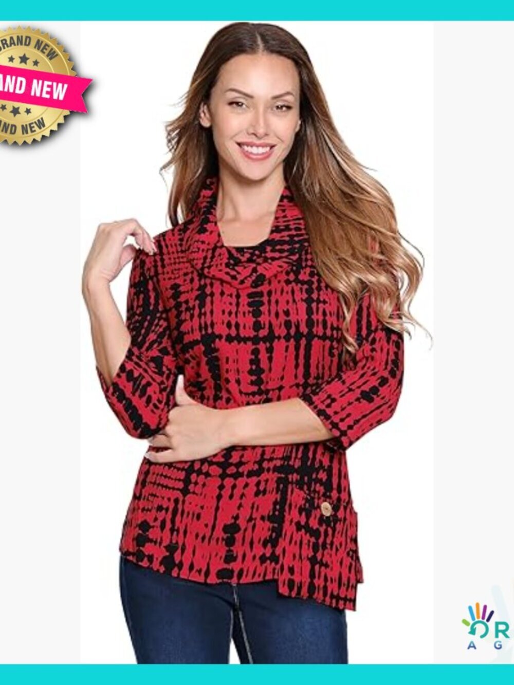 Woven Popover Tunic Cowl Neck Dolman Sleeves Elegant Chic Versatile Top